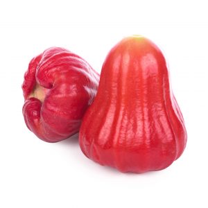 Rose apples isolated on white background.